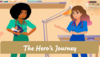 Illustratie van twee dierenartsen met de tekst "The Hero’s Journey"